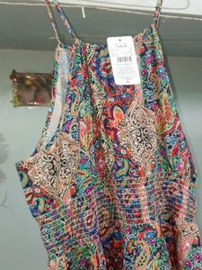 Boho Paisley Print Halter Dress