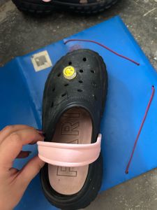 Black &amp; Pink Platform Clogs