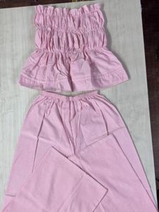 pink striped co-ord