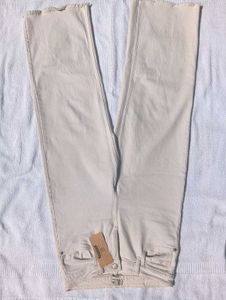 Wide Leg Beige Colour Jean