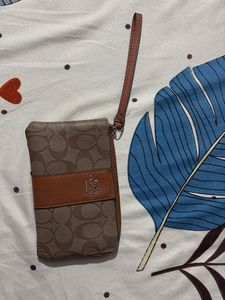 Coach Signature Wristlet Pouch