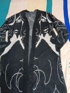 Unique Graphic Knit Cardigan