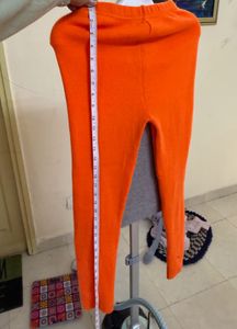 Orange Casual Leggings