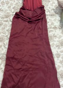 Burgundy Corset Dress