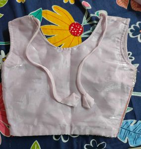 Satin Blouse with Tie-Up Back