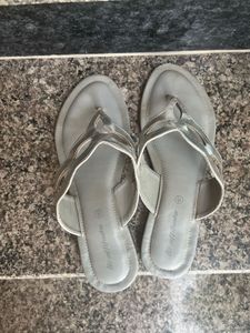 Comfy Silver Flip-Flops