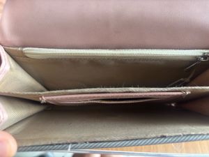 Grey Textured Clutch Wallet