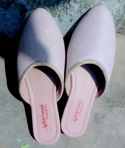 Sparkly lavender Mules