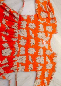 🧡Baby Elephant Print Maxi Dress