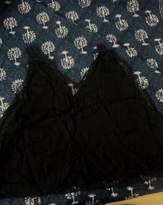 jet Black Lace Cami Top
