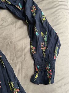 Navy Floral Mini Dress