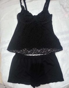 Black Lace Bralette Camisole