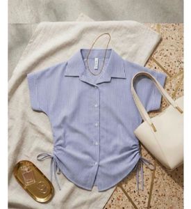 Chic Striped Button-Up Blouse