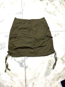 Khaki Cargo Skirt