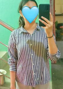 Striped Button-Up Shirt