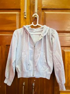 Light Grey Zip-Up Hoodie