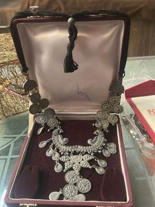 black polished Oxidized Silver Peacock Necklace