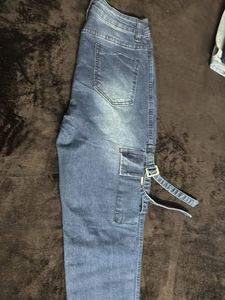Blue Denim Cargo new jeans compelety ne