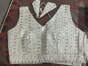 Embroidered Mirror Work Blouse