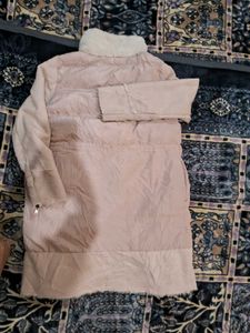 Pink Fur Trimmed Winter Coat