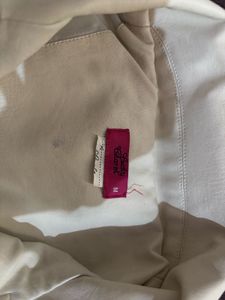 Cream Faux Leather Biker Jacket