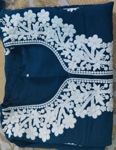 Elegant Teal Embroidered Kurta Set
