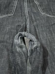 Wide Leg Black Denim Jeans