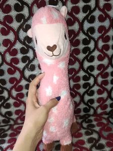 Cute Pink Star Alpaca Plush Toy