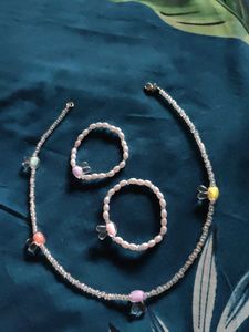 handmade Beaded Necklace and Bracelet Set