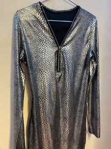 Snakeskin Print Mini Dress