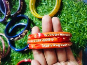 Sparkling Multi-Color Bangles Set