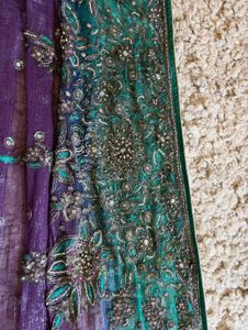 Beautiful Embellished Ombre Saree