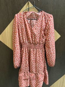 Chic Printed Wrap Dress