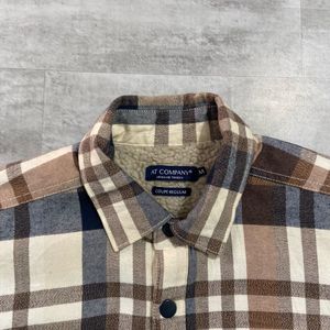 Men's Plaid Flannel Lined Shirt Jacket