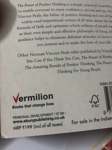 The Power of Positive Thinking Book