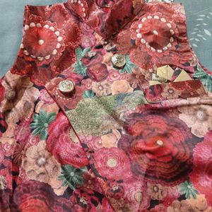 Vibrant Floral Ethnic Waistcoat