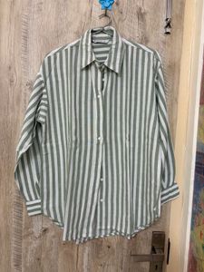 Striped Button-Up Shirt
