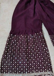 Designer Embroidered Garara kurta with dupatta Set