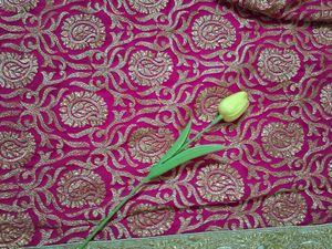 Rani Pink Banarasi Saree With Heavy Work