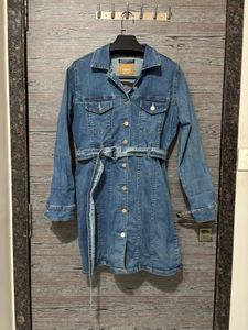 Denim Belted Shirt Dress