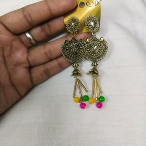 white stone earings