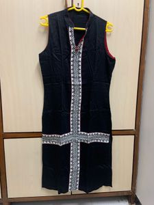 Ethnic Elegant Black Sleeveless Kurti