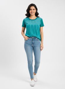 Teal Round Neck T-Shirt
