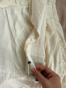 SAVANA Elegant Cream Shirt Dress