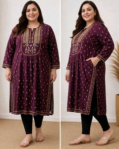 Maroon printed kurti ❤