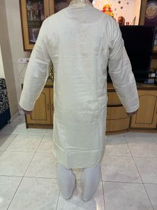Men's White &amp; Gold Kurta