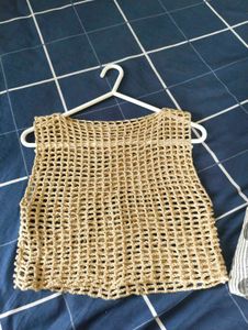 Crochet Knit Sleeveless Top