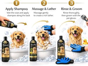 PetKartel Dog Shampoo &amp; Grooming Glove Set