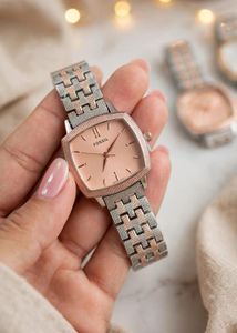 Elegant Fossil Watch - Two-Tone Design