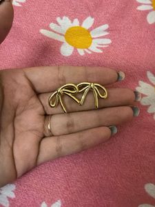 Gold Bow Earrings